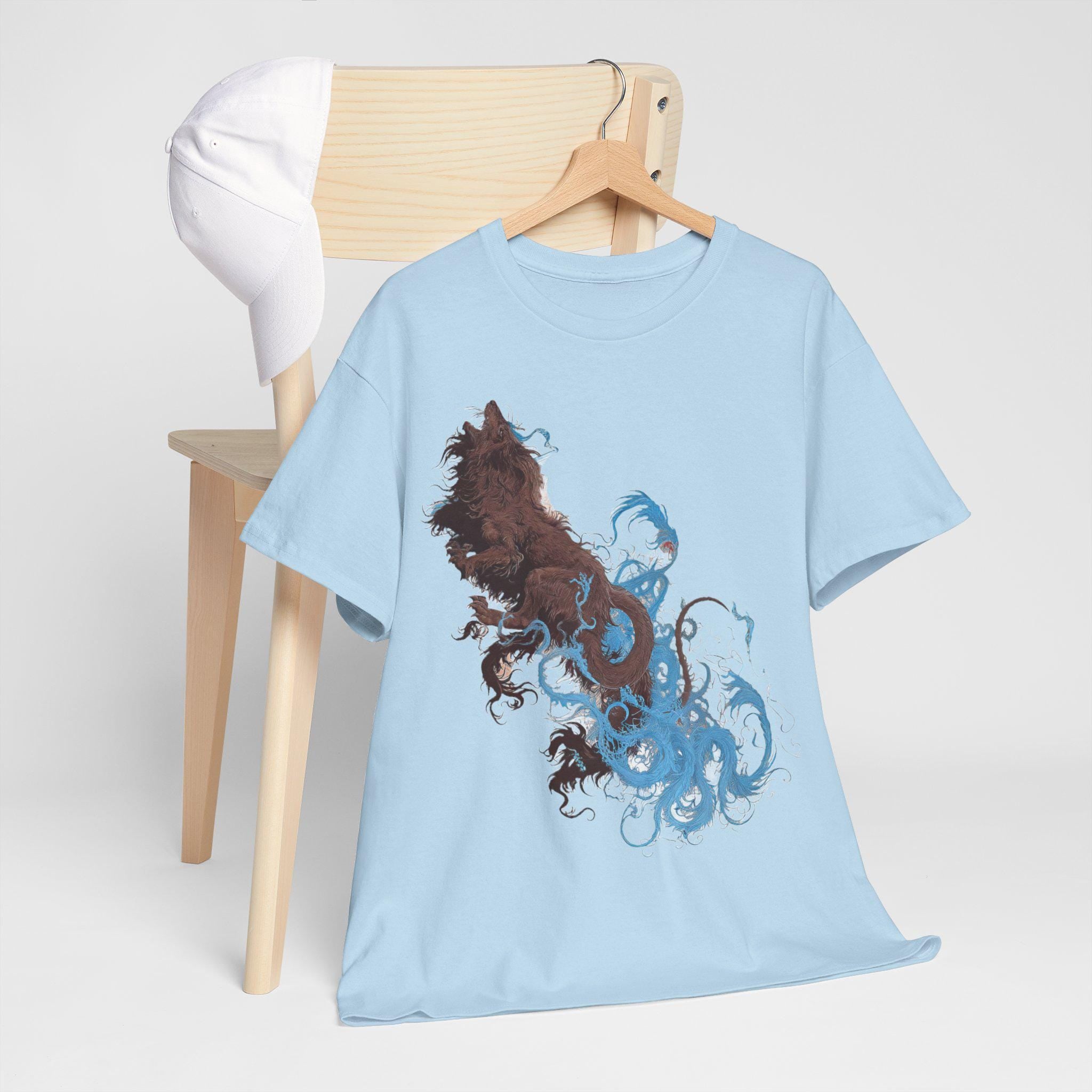 Blue Venom Mythical Bear Graphic Tee - Fantasy Unisex Cotton Shirt