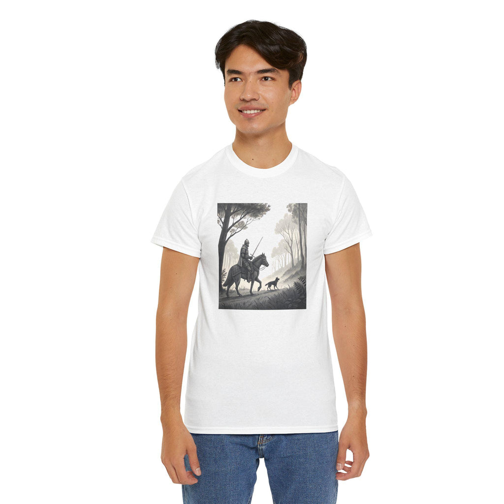 Medieval Knight Graphic Tee: Renaissance Warrior Cotton T-Shirt