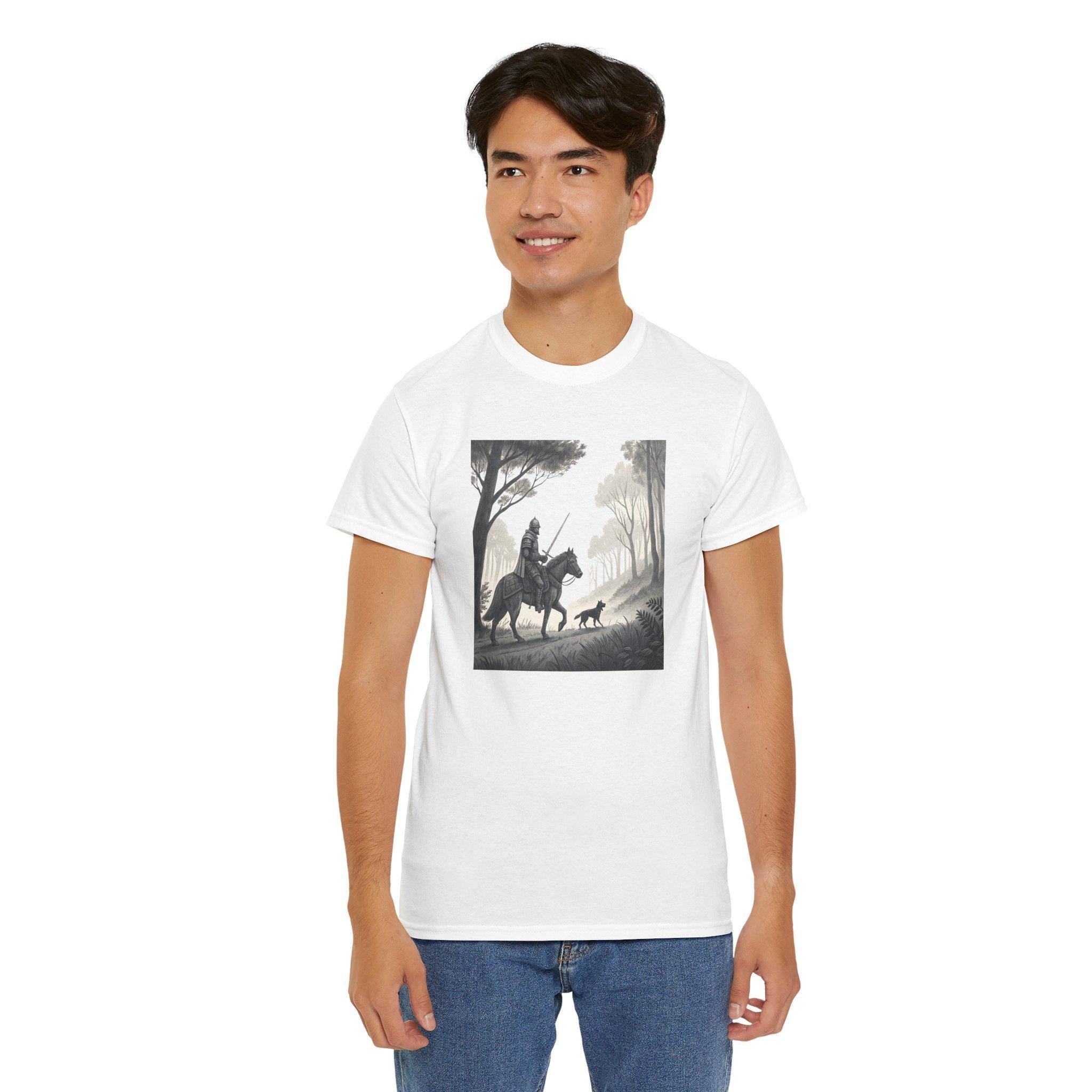 Medieval Knight Graphic Tee: Renaissance Warrior Cotton T-Shirt
