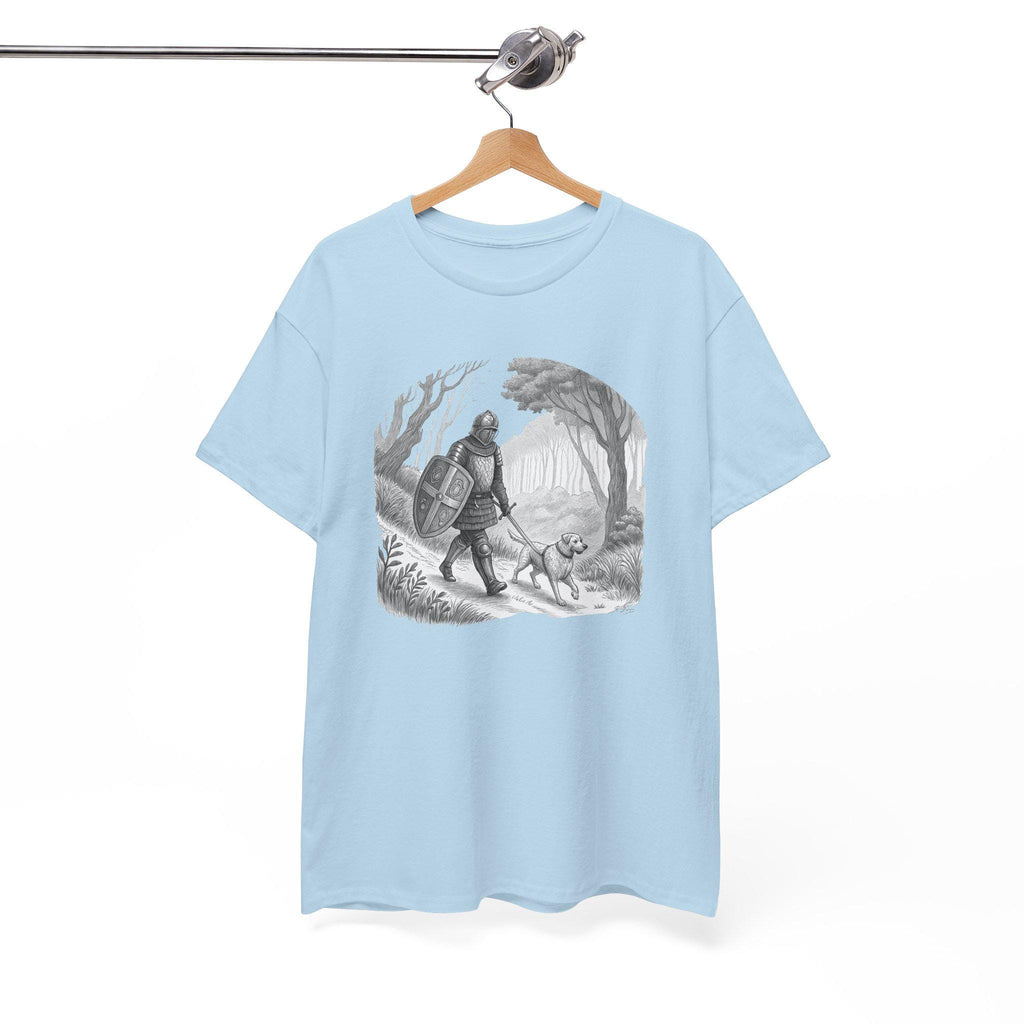 Knight and Companion Graphic Tee: Medieval Fantasy Unisex Shirt