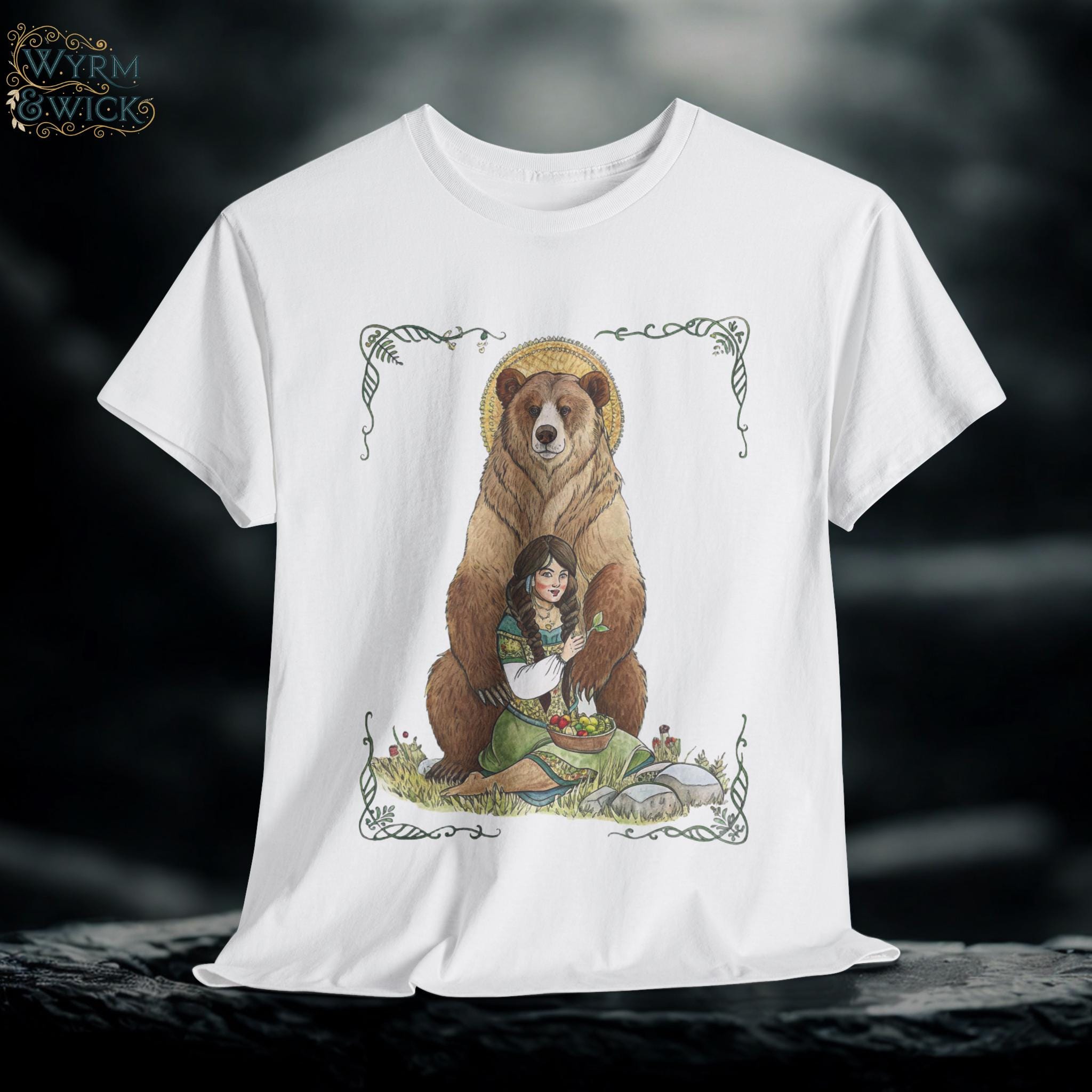 Artio Bear Goddess T-Shirt: Mythical Fantasy Graphic Tee