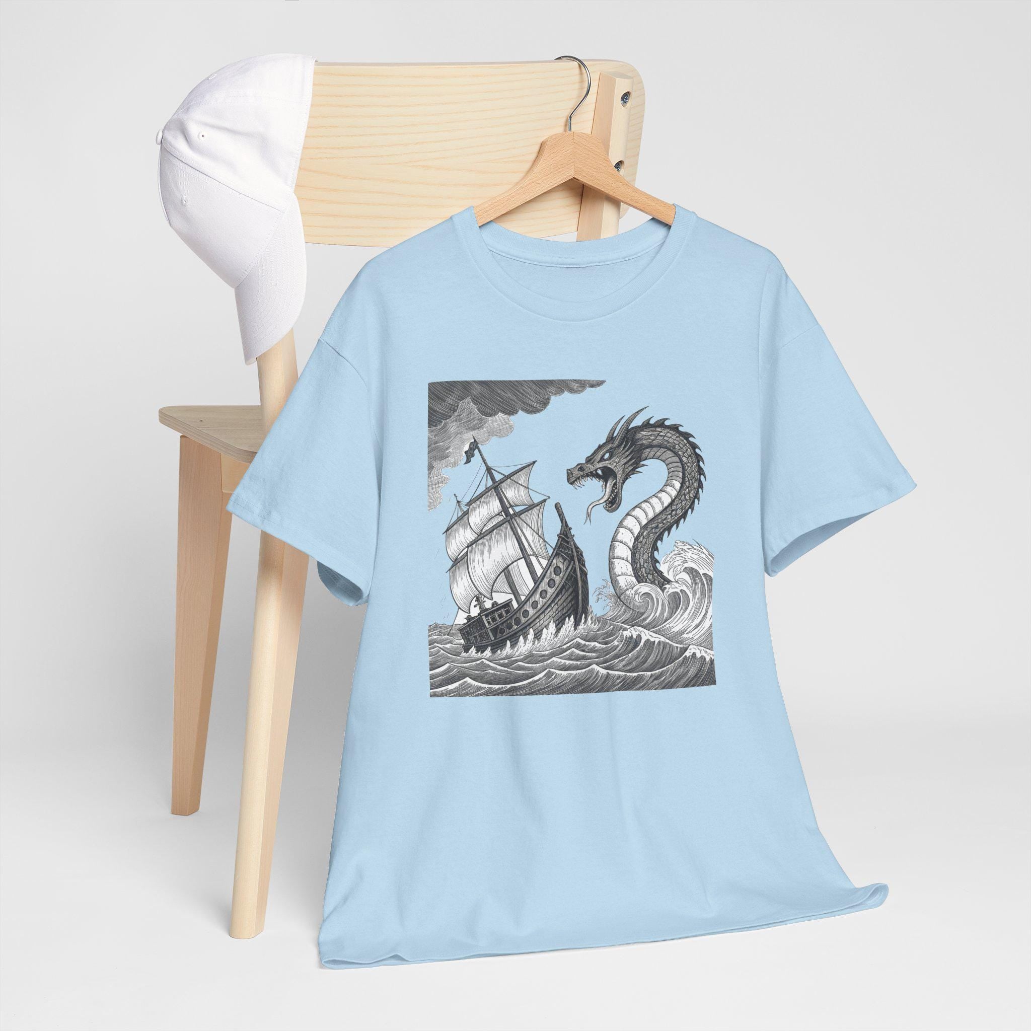 Sea Serpent Graphic Tee: Mythical Ocean Adventure Shirt
