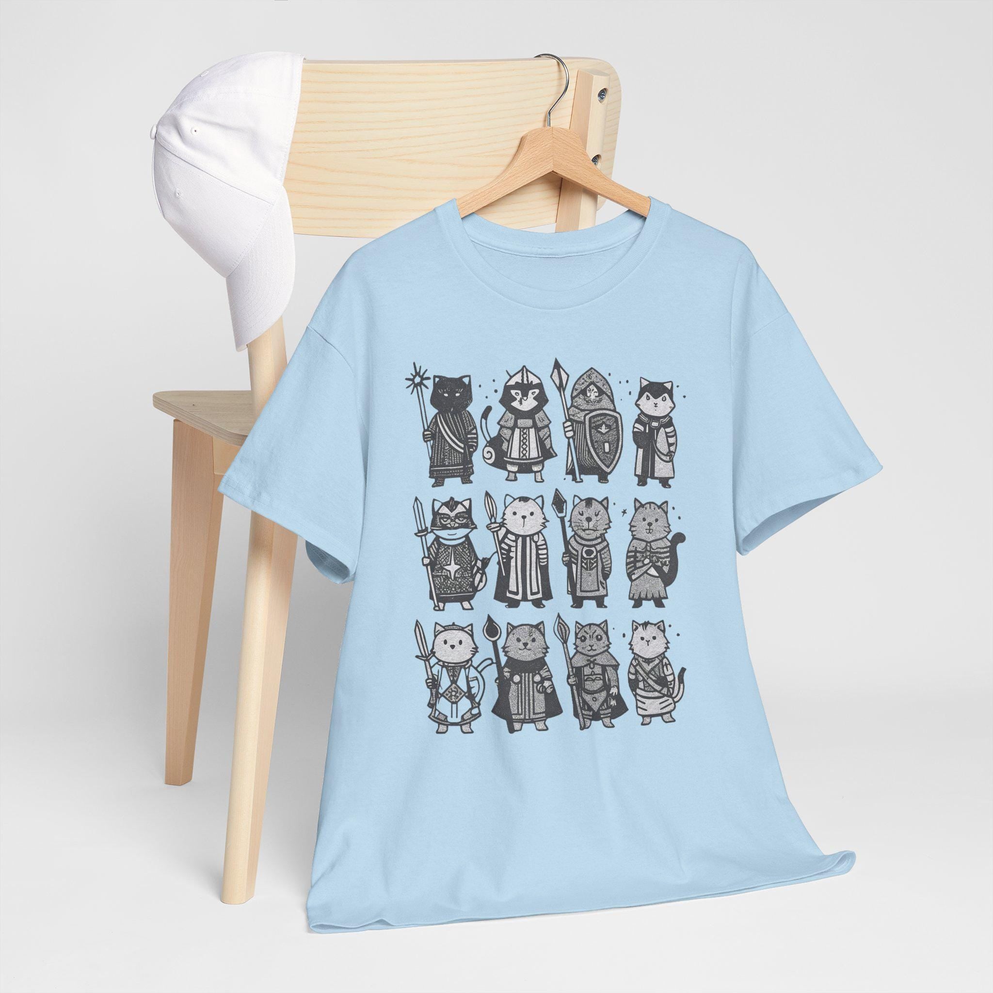 Medieval Cats T-Shirt: Fantasy Renaissance Cat Lover Tee