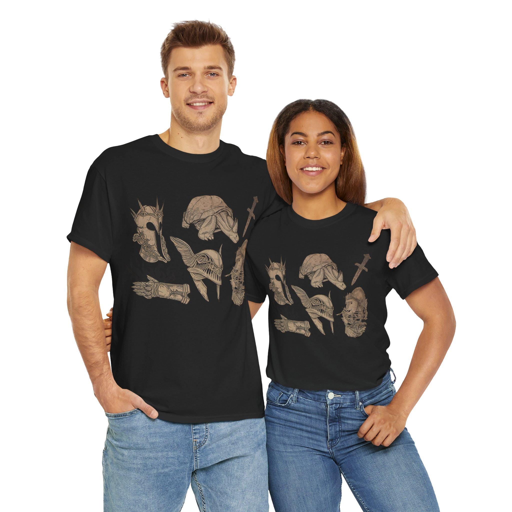 Elden Ring Graphic Tee: Hand-Drawn Castlecore Medieval Shirt