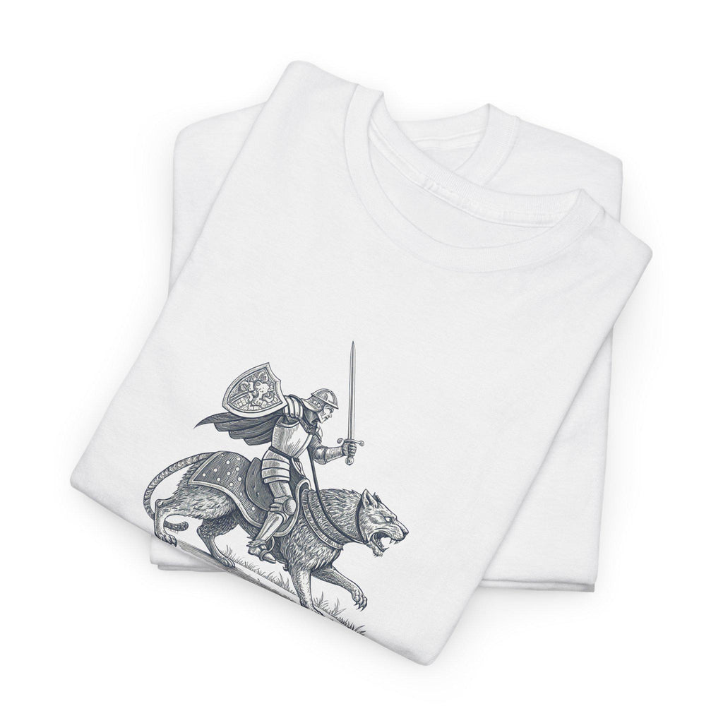 Vintage Knight Rider Graphic Tee: Retro Medieval Fantasy Shirt
