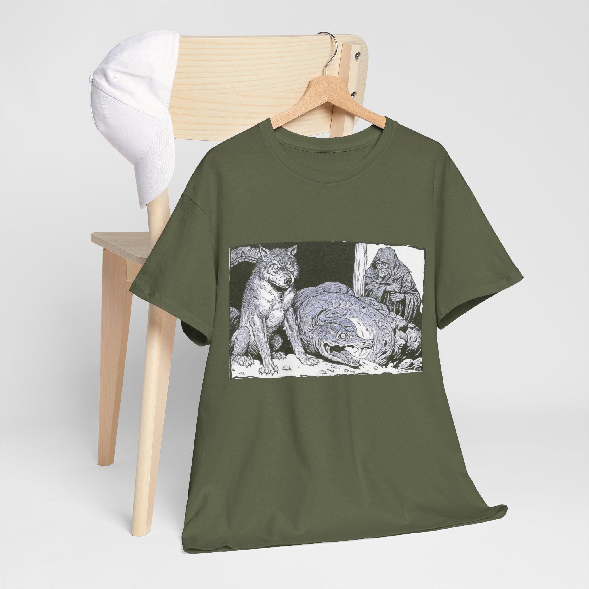 Hel Norse Mythology Graphic Tee: Hand-Drawn Giantess T-Shirt