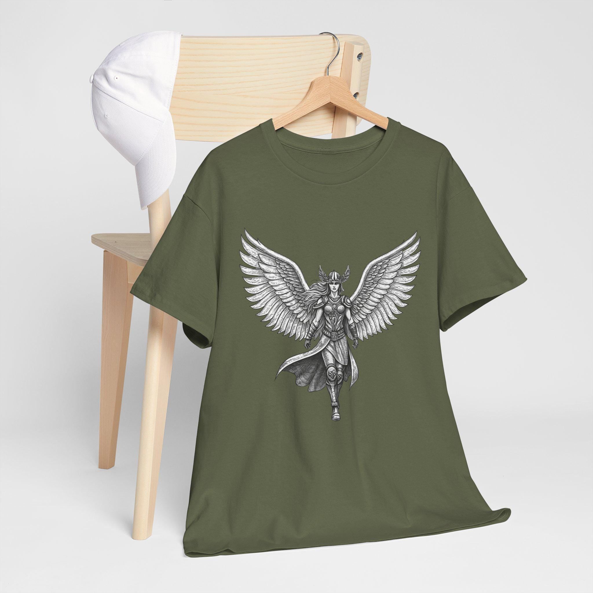 Valkyrie Graphic Tee: Norse Mythology Viking Warrior Shirt