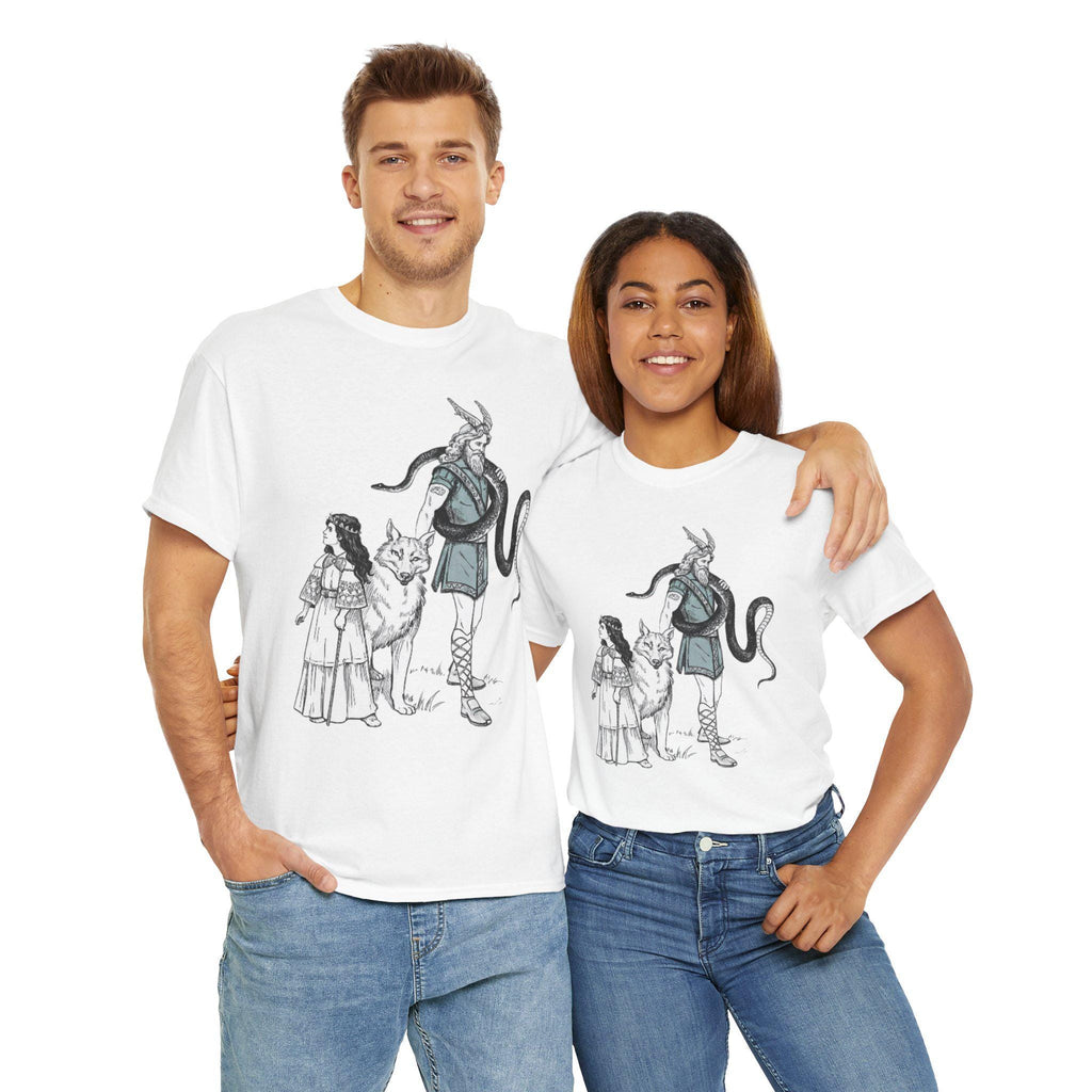 Loki Family Graphic Tee, Norse Mythology Shirt