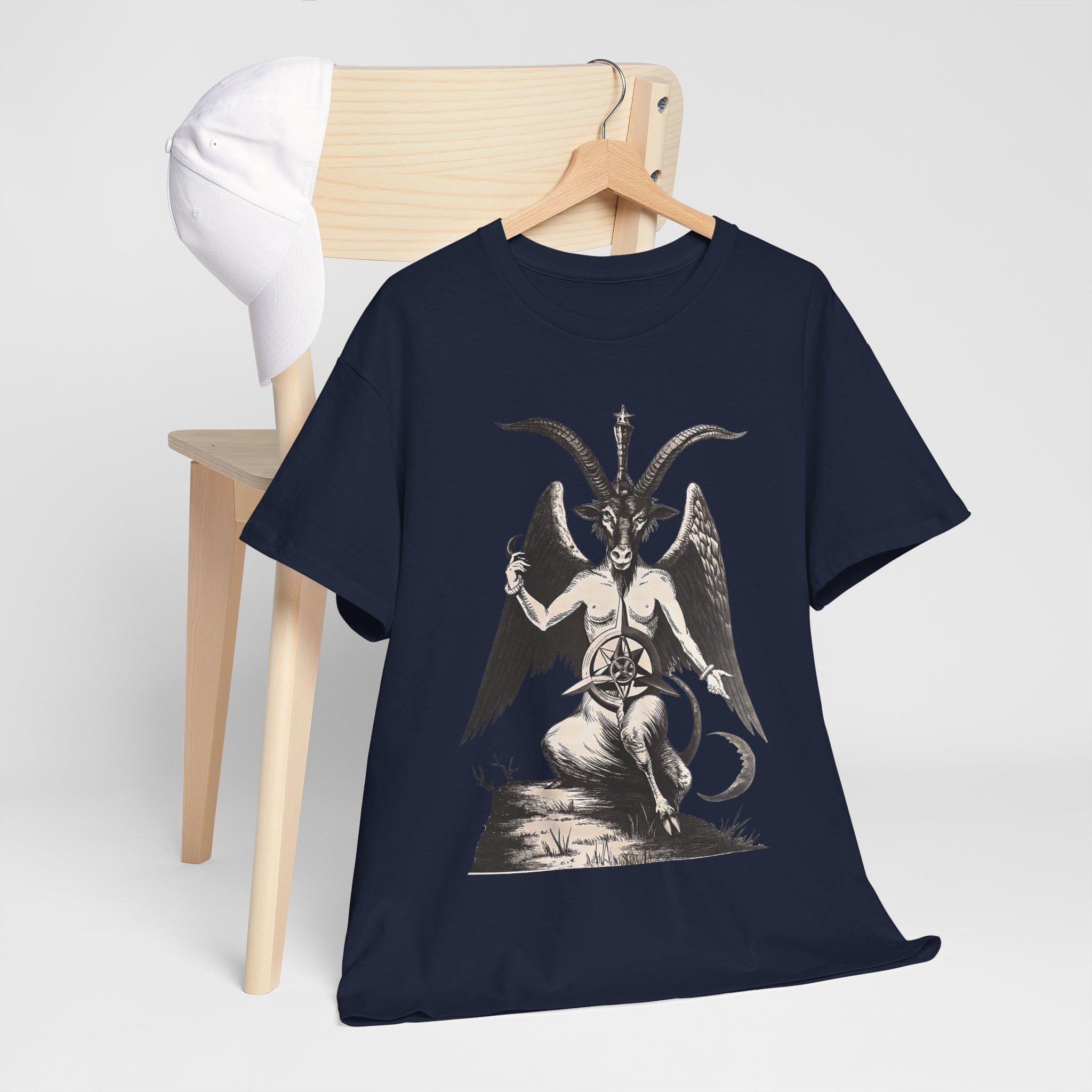 Baphomet Graphic Tee: Gothic Dark Fantasy Unisex Shirt