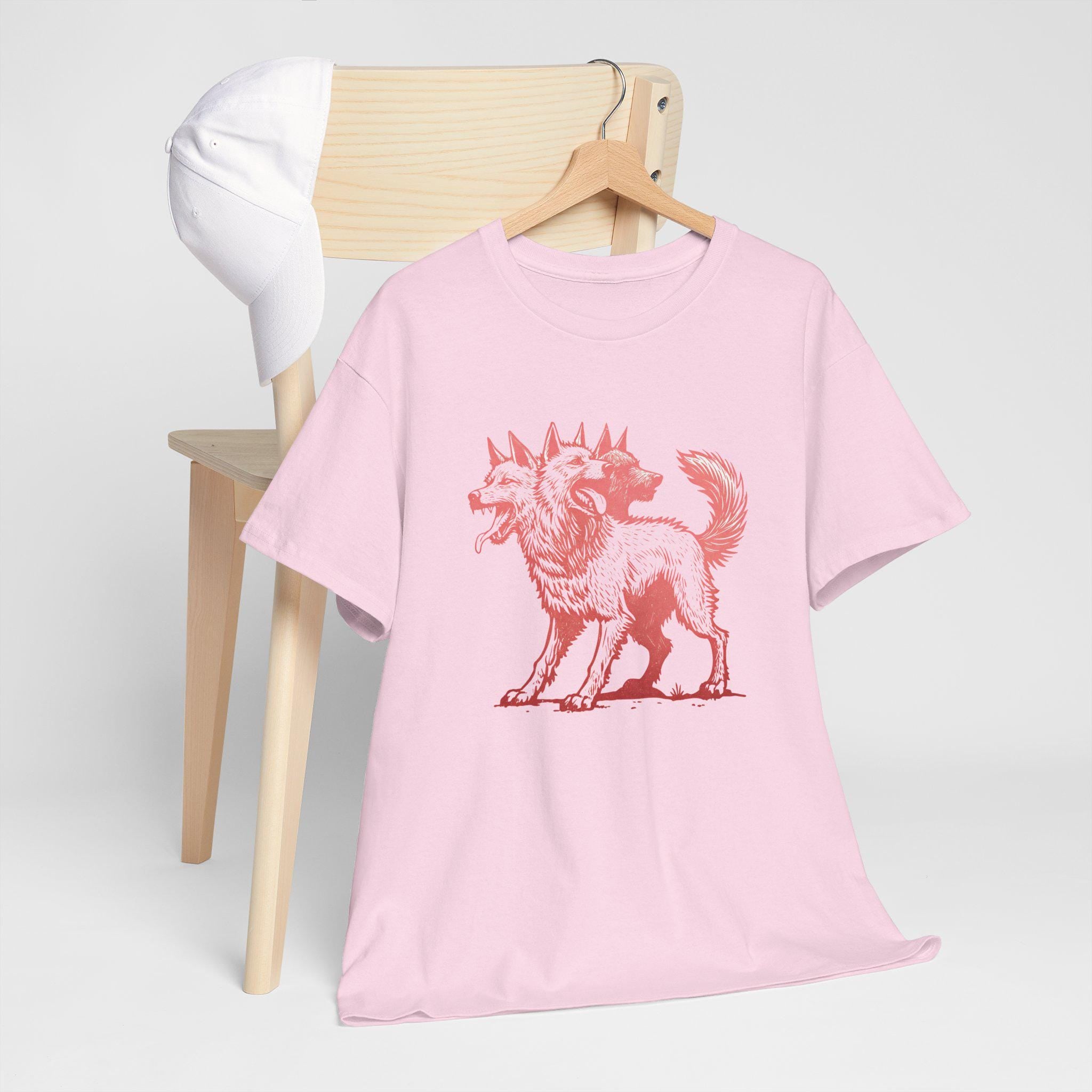 Cerberus Graphic Tee: Three-Headed Dog Mythology Shirt