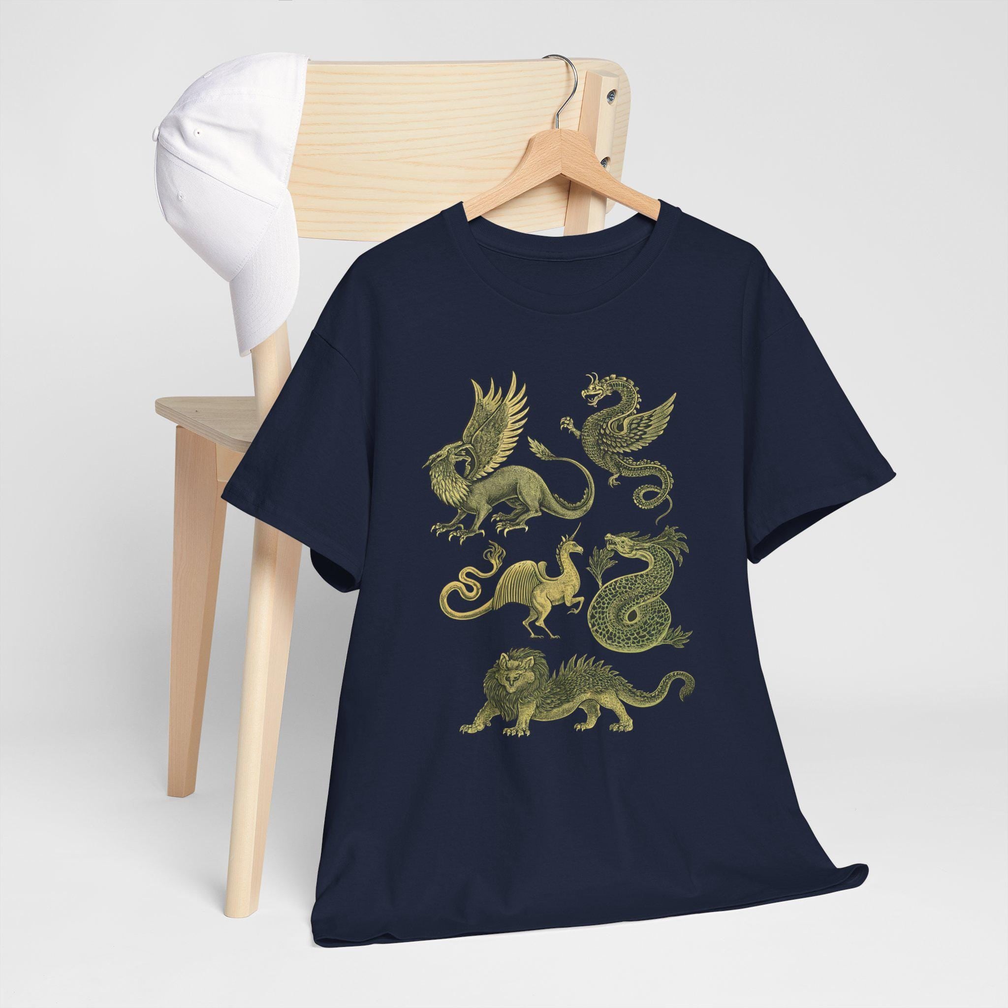 Fantasy Castlecore T-Shirt: Medieval Mythical Creatures Graphic Tee