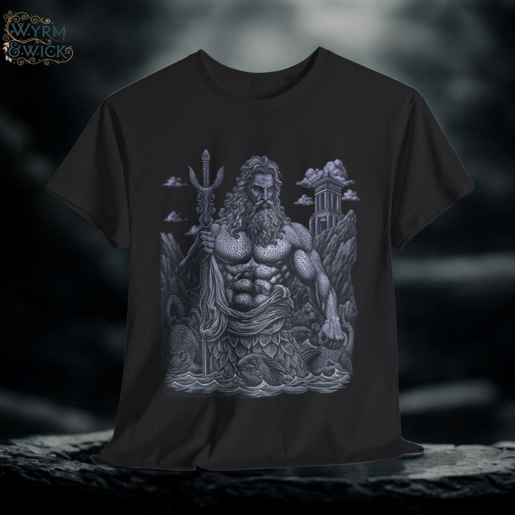 Poseidon Graphic Tee: Greek Mythology Ocean God T-Shirt