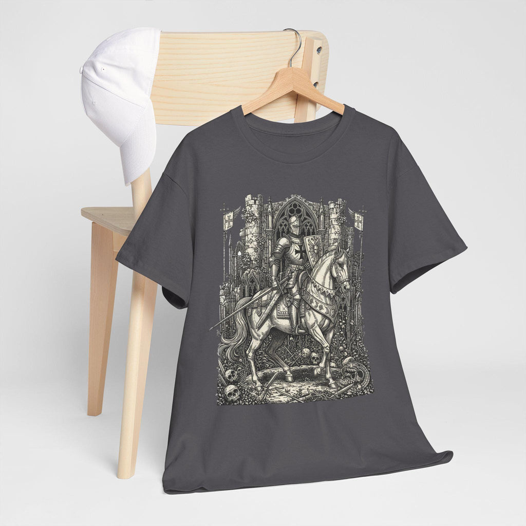 Knight Cavalry Riding Horse T-Shirt | Castlecore Medieval Armor Graphic Tee