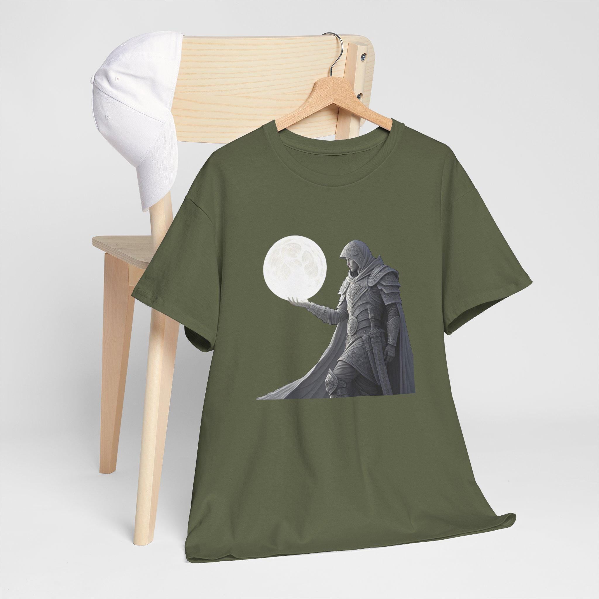 Medieval Knight Moon Graphic Tee: Fantasy Ren Faire T-Shirt
