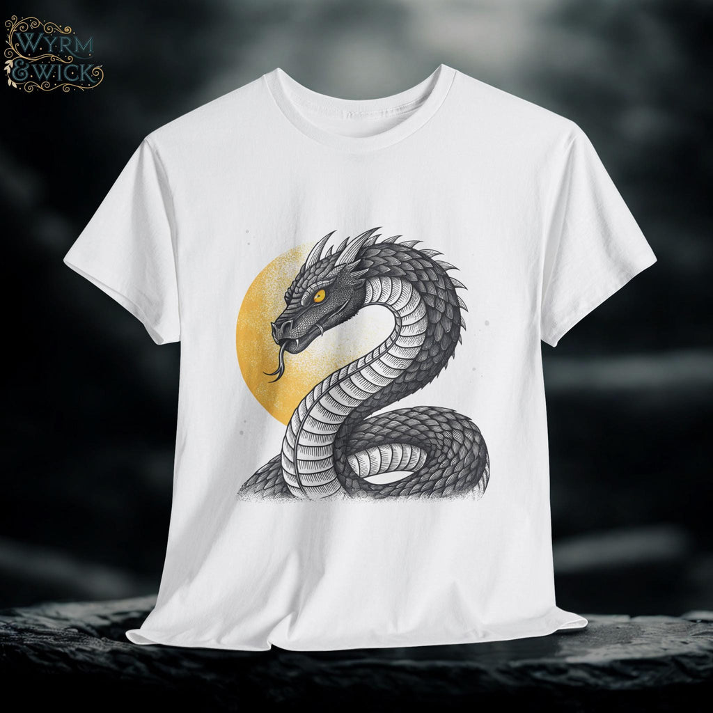 Mythical Serpent Graphic Tee: Fantasy Dragon T-Shirt