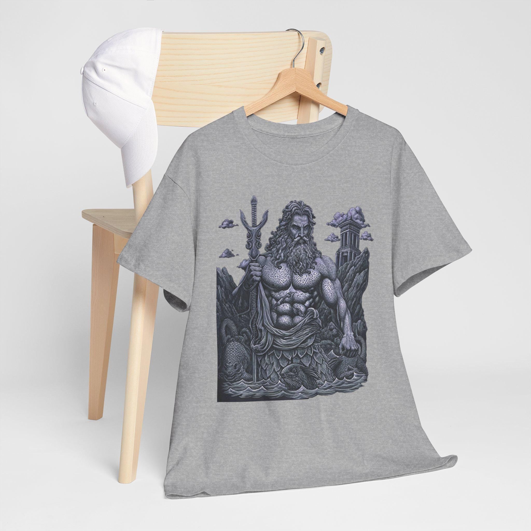 Poseidon Graphic Tee: Greek Mythology Ocean God T-Shirt