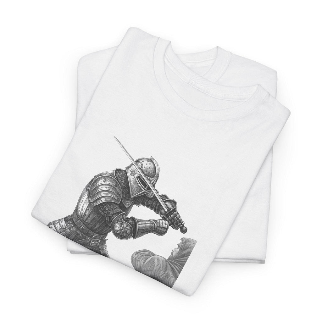 Knights Duel Graphic Tee: Medieval Warrior Fight Shirt