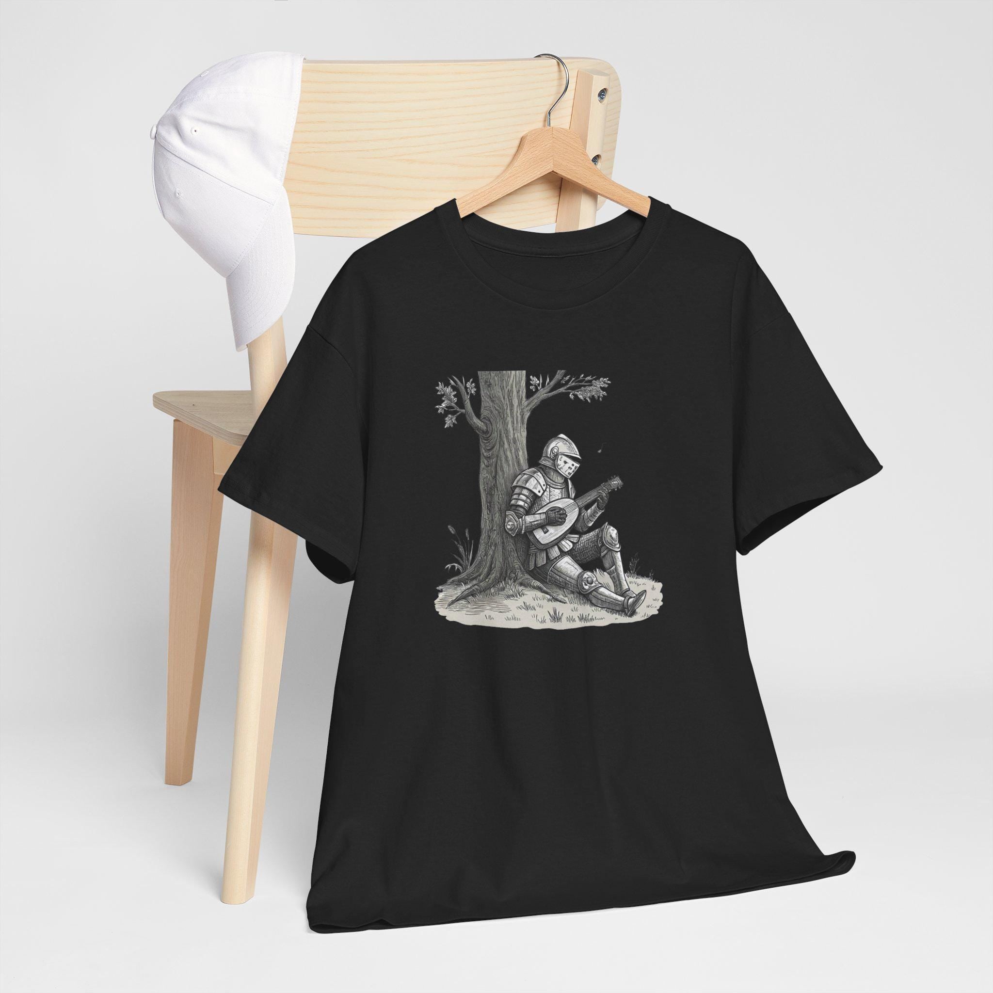 Ukulele Knight T-Shirt: Funny Medieval Musician Graphic Tee
