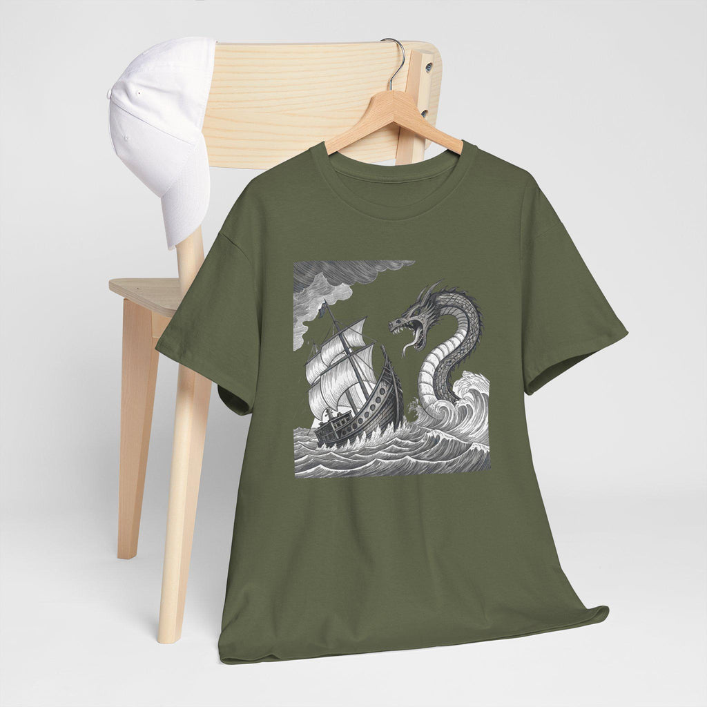 Sea Serpent Graphic Tee: Mythical Ocean Adventure Shirt