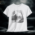 No Maidens Medieval Tee: Funny Hand-Drawn Graphic, Renaissance Knight