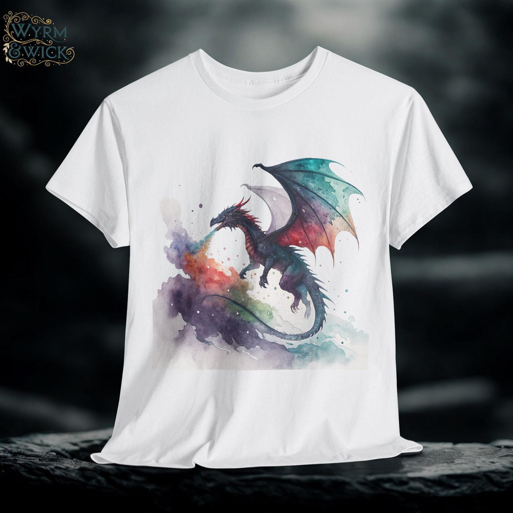 Gothic Dragon Graphic Tee: Medieval Fire-Breathing Shirt