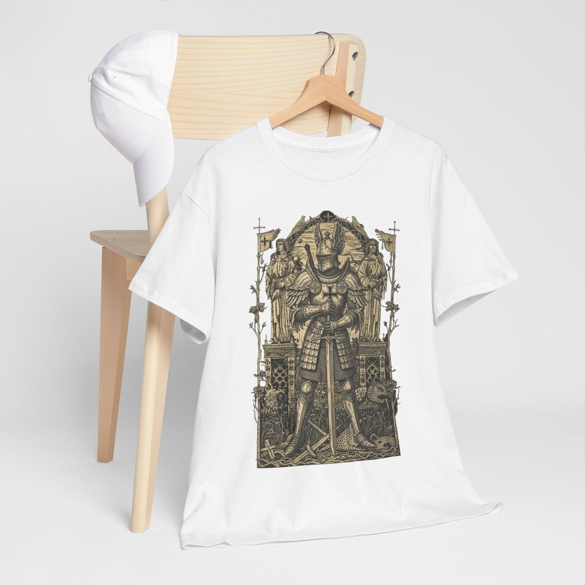 Castlecore Knight graphic tee | Medieval Armor Illustration