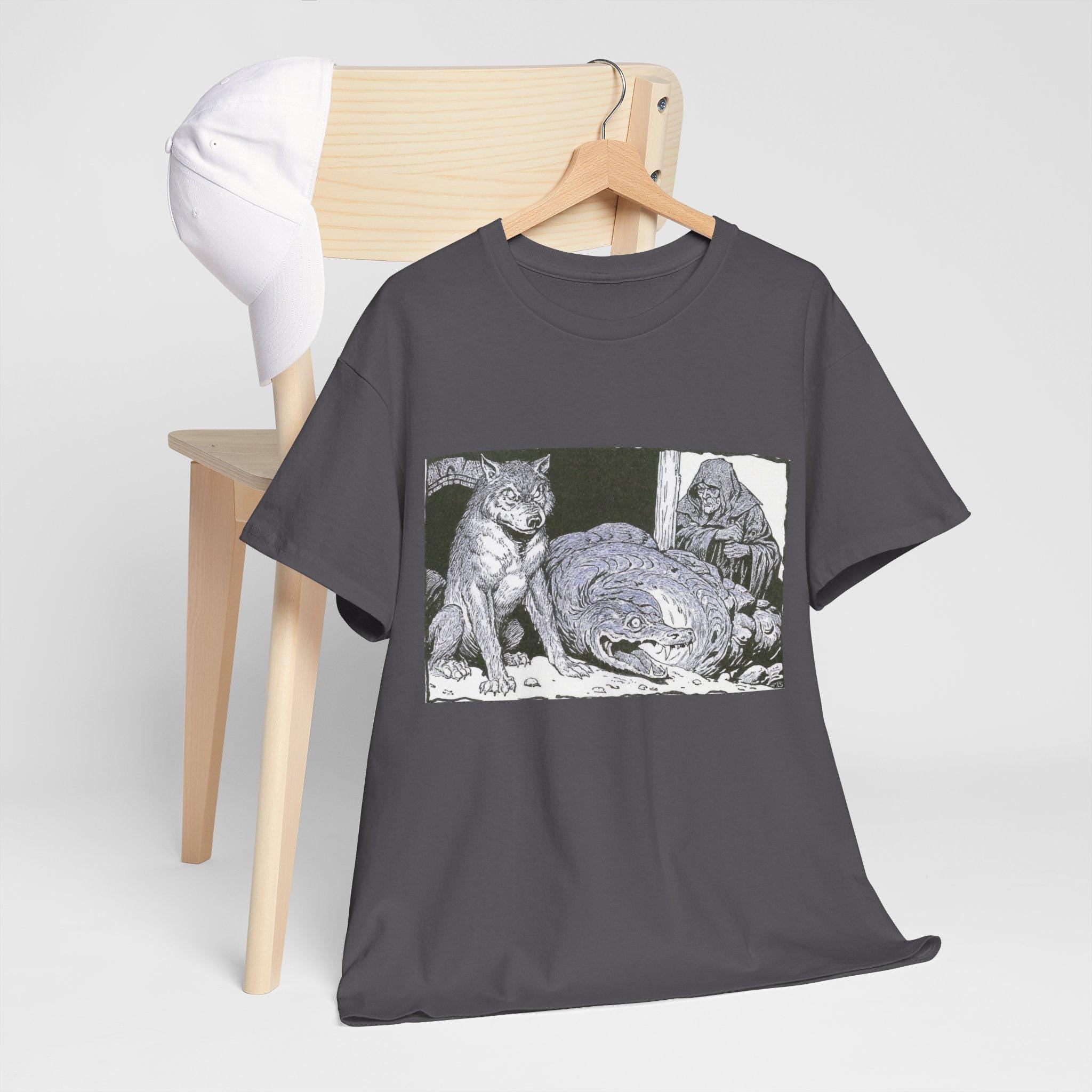 Hel Norse Mythology Graphic Tee: Hand-Drawn Giantess T-Shirt