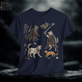 Medieval Cats and Dogs Graphic Tee: Castlecore Gothic Fantasy Shirt
