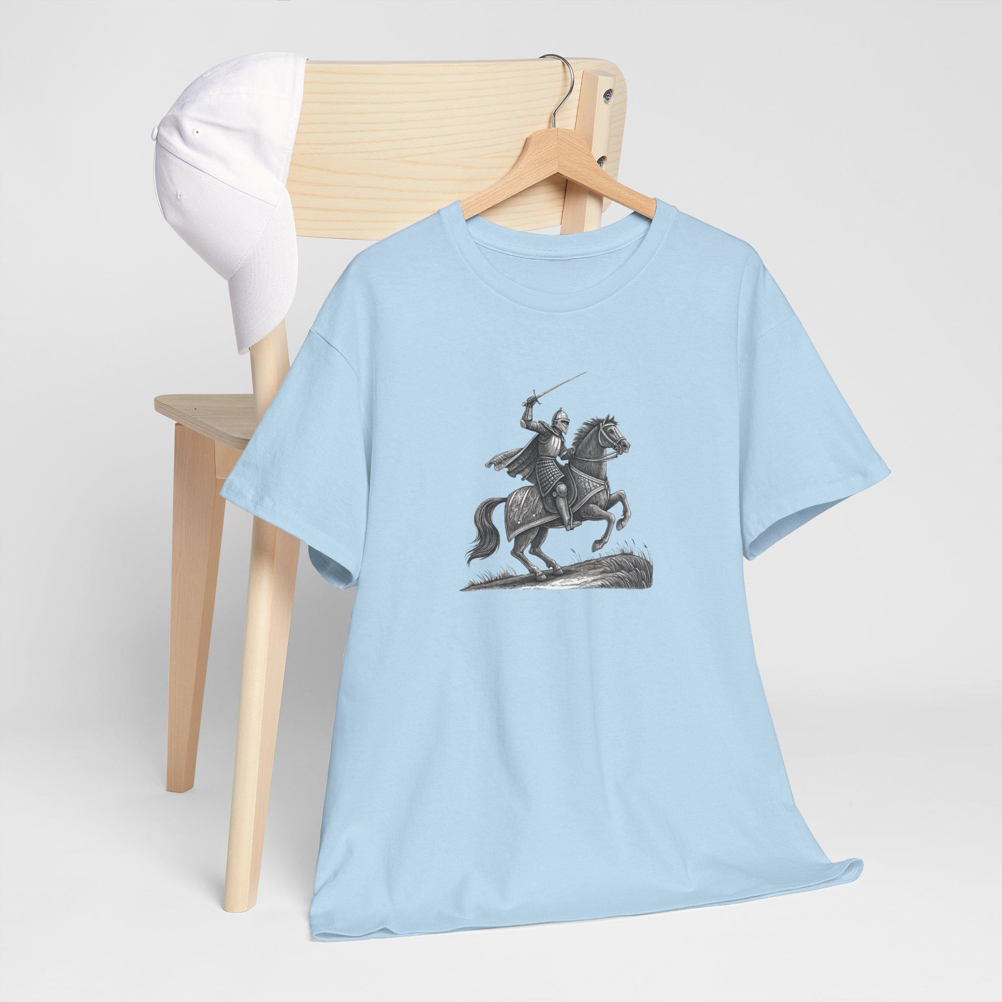 Knight on Horseback Graphic Tee: Medieval Horse Rider T-Shirt