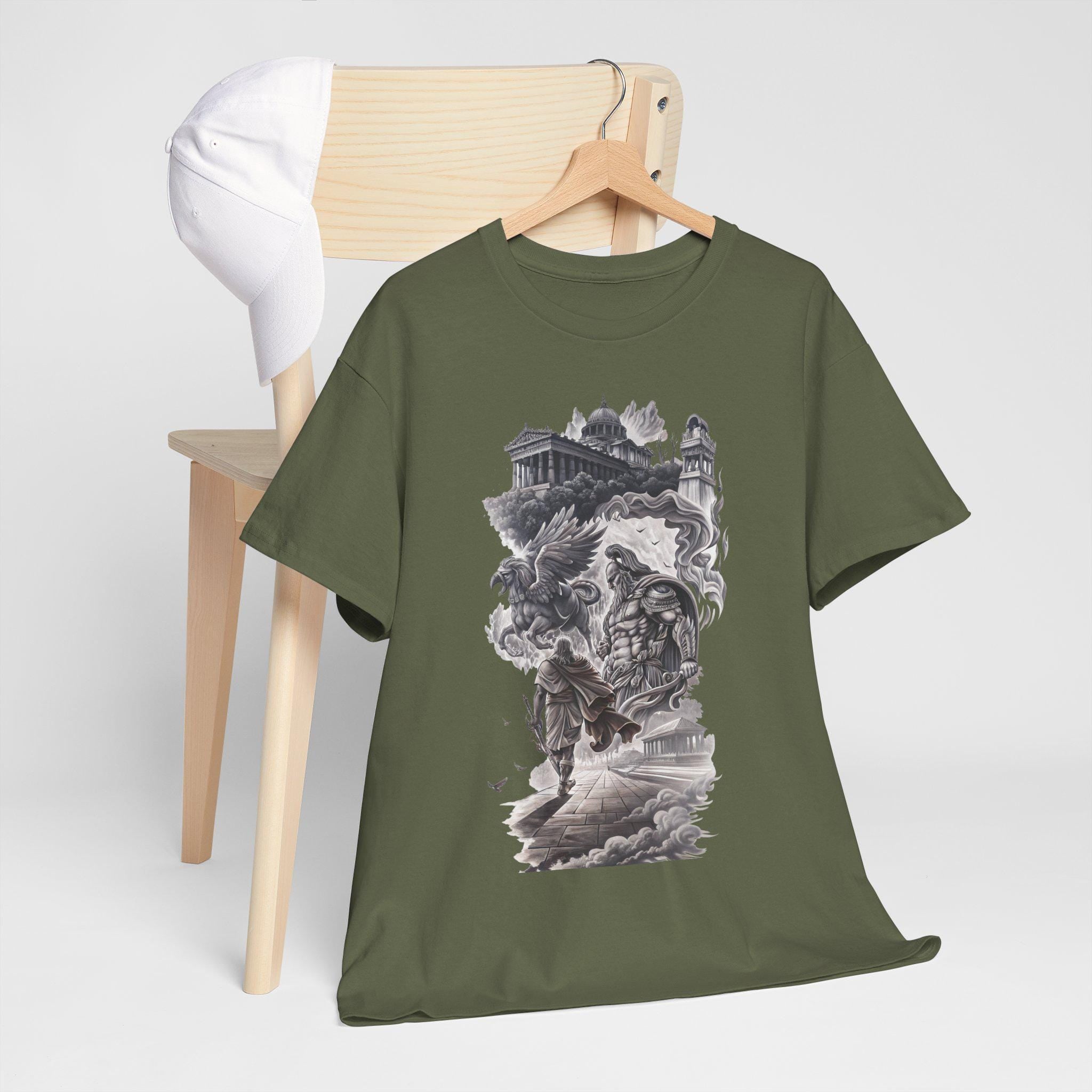 Greek Mythology Gothic Tattoo T-Shirt, Unisex Tee, Graphic Print Shirt, Mythical Clothing, Unique Apparel