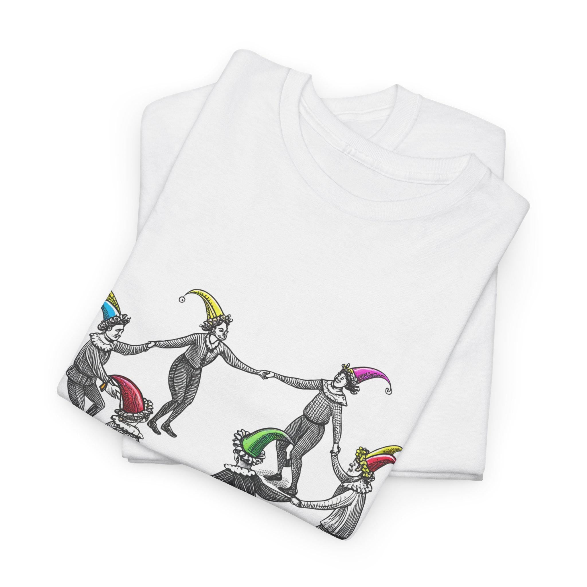 Jesters Party Graphic Tee: Fantasy Medieval Cotton Shirt