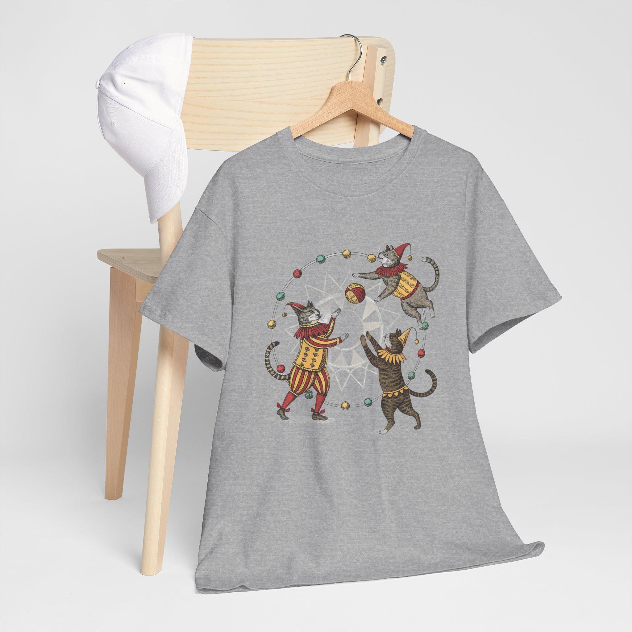 Medieval Cat Jesters Graphic Tee - Fantasy Castlecore Shirt