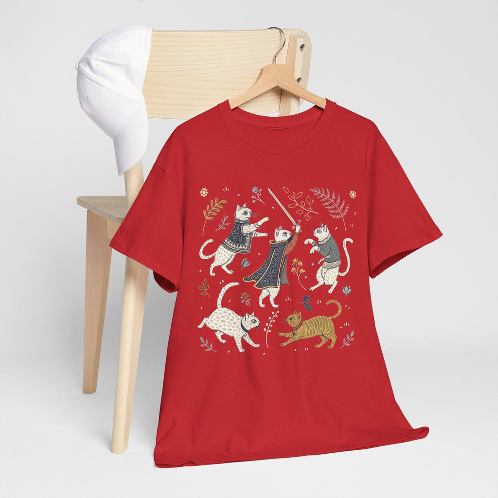 Medieval Cats Graphic Tee: Fantasy Renaissance T-Shirt