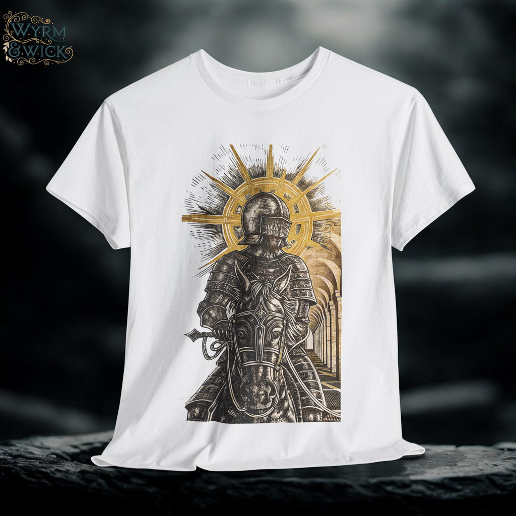 Castlecore Sun Knight Graphic Tee: Medieval Fantasy T-Shirt