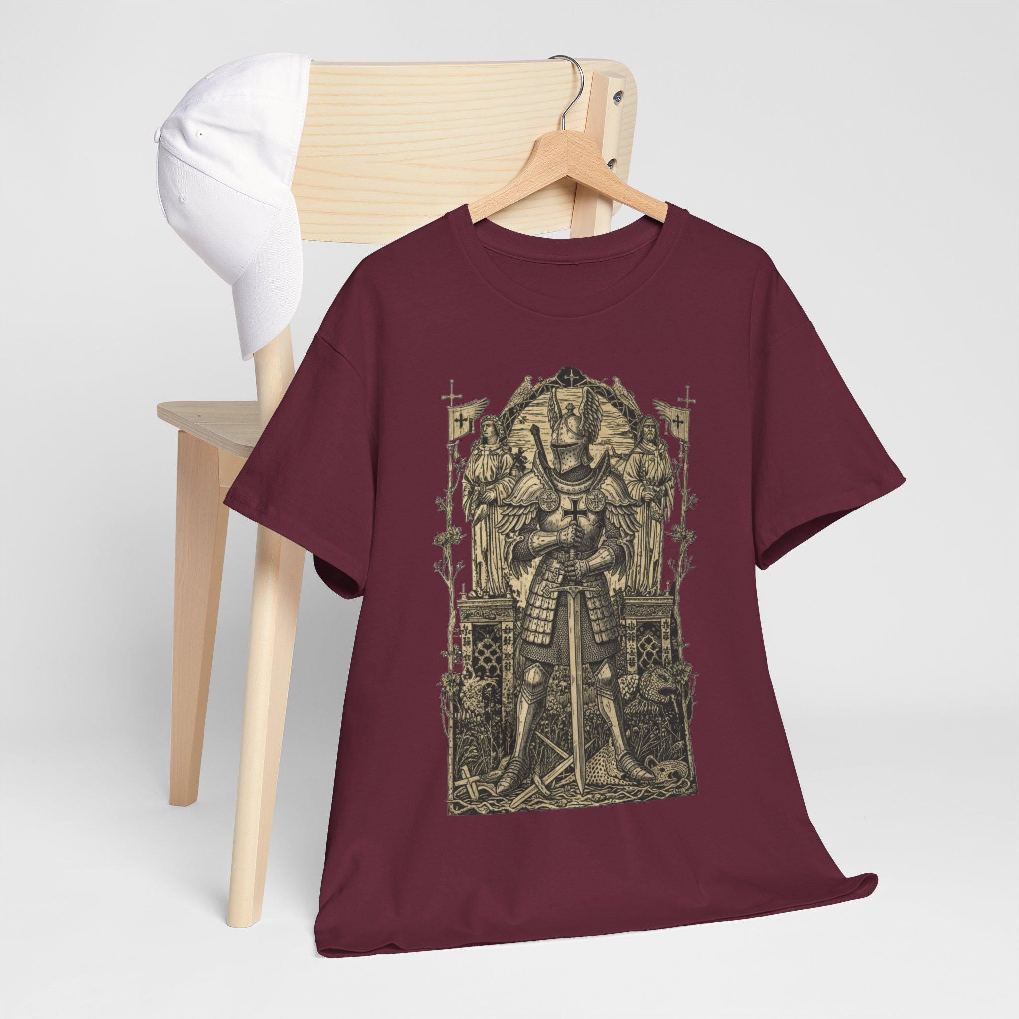 Castlecore Knight graphic tee | Medieval Armor Illustration