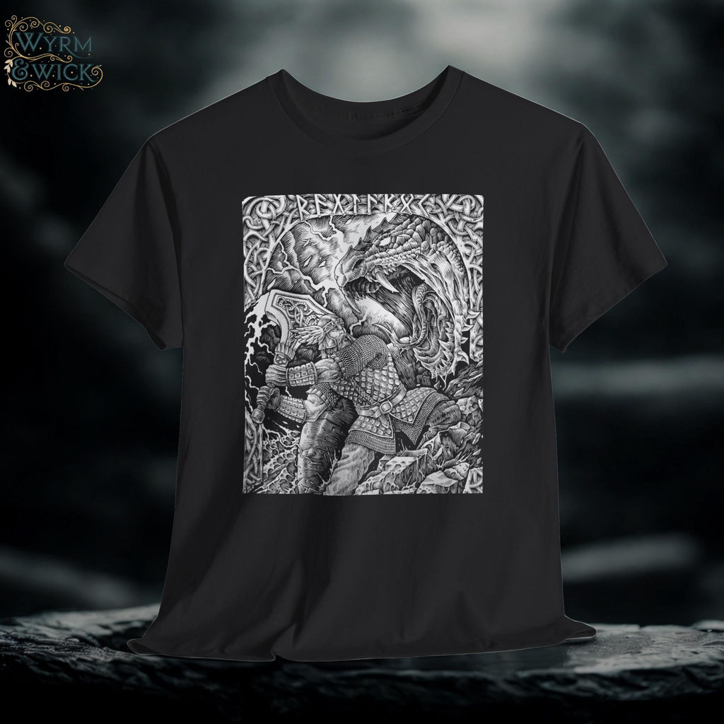 Thor at Ragnarok Norse Mythology T-Shirt | Viking God Graphic Tee