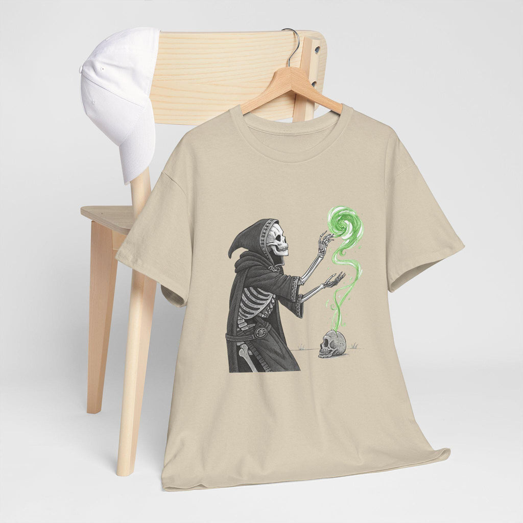 Darth Gothic Skeleton Necromancer Tee: Hand-Drawn Fantasy Graphic