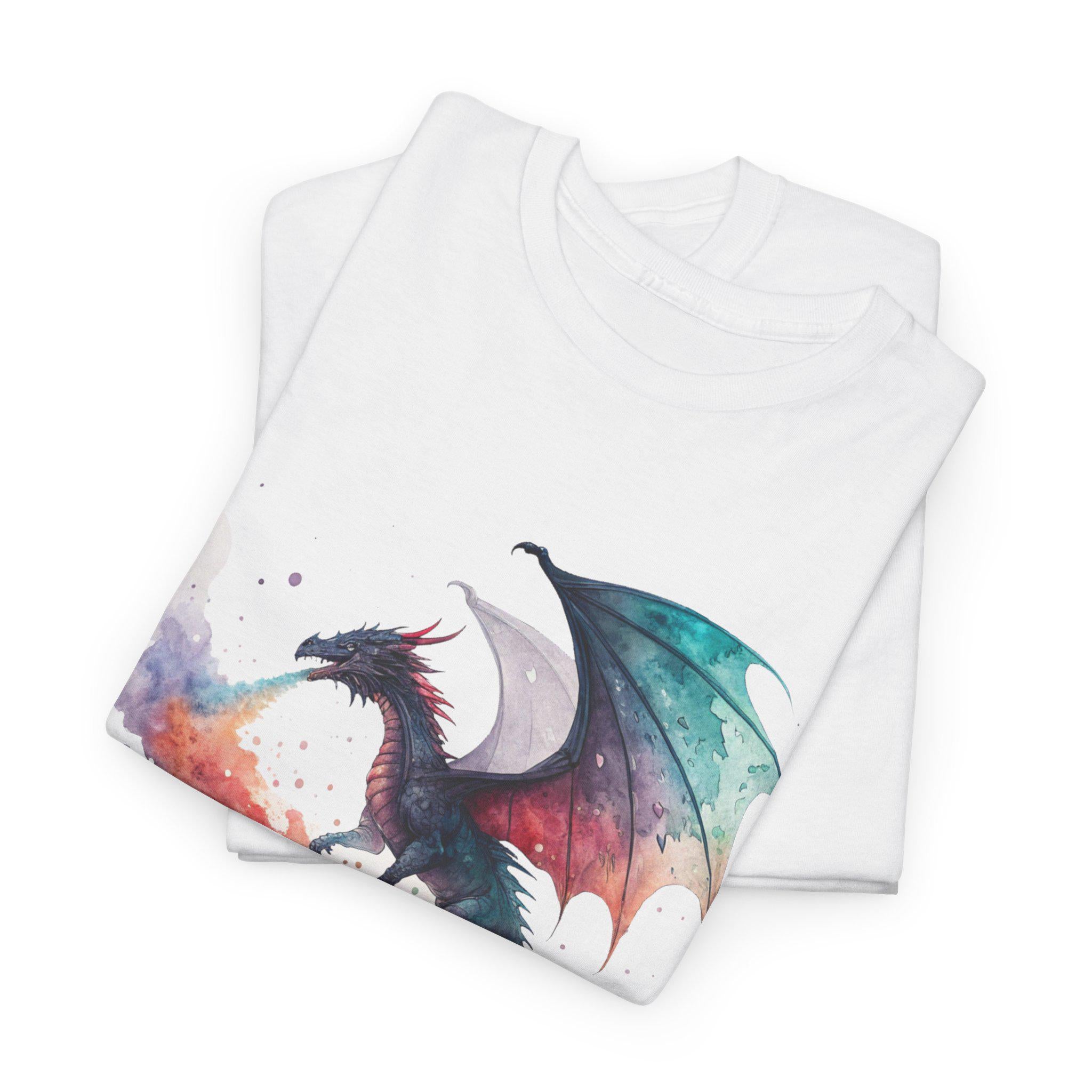 Gothic Dragon Graphic Tee: Medieval Fire-Breathing Shirt