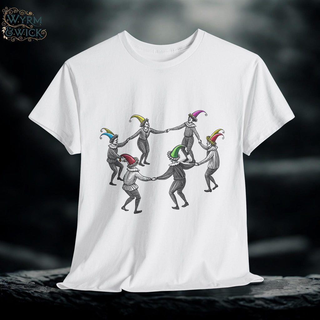 Jesters Party Graphic Tee: Fantasy Medieval Cotton Shirt