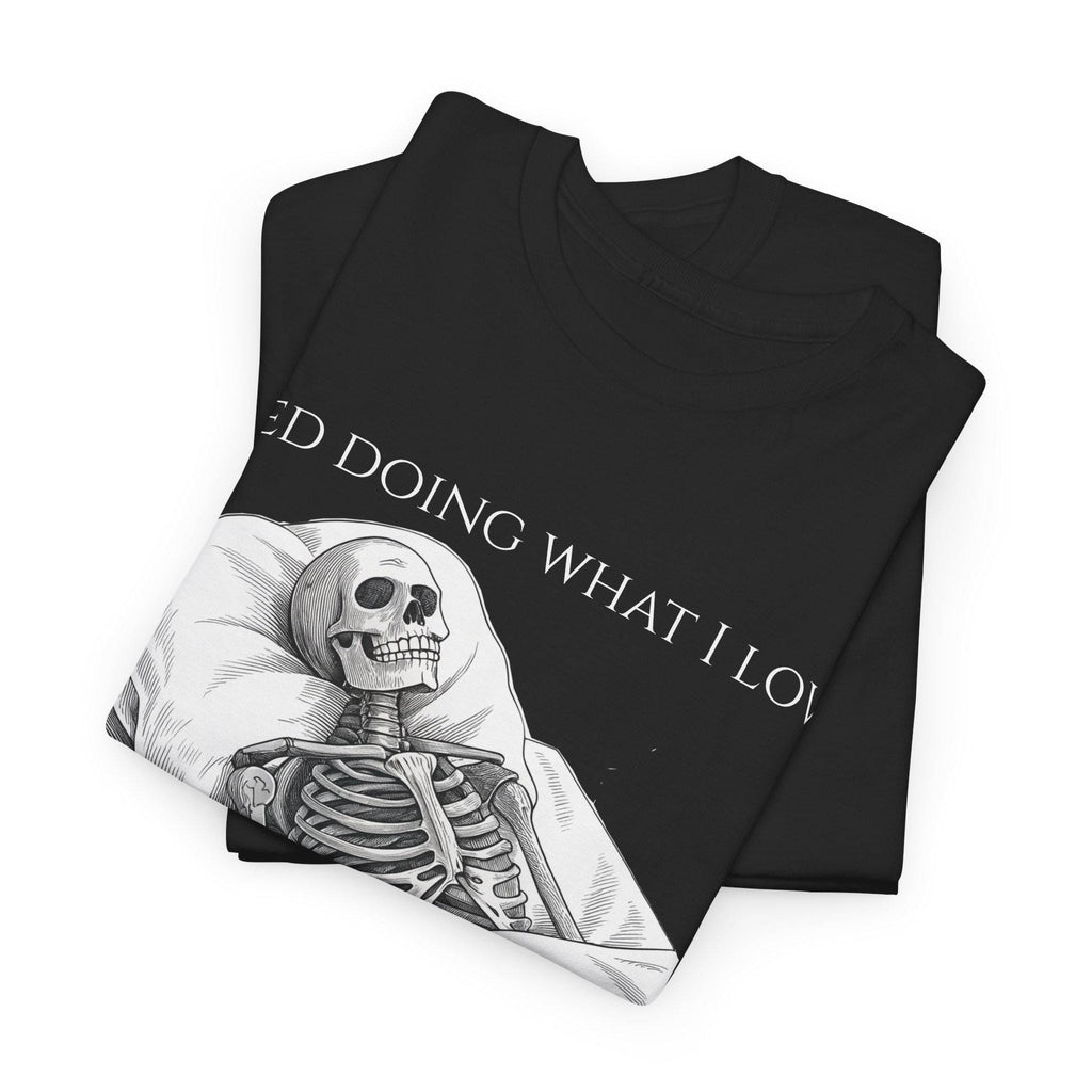 Funny Gothic Skeleton Graphic T-Shirt: Dark Humor Novelty Tee