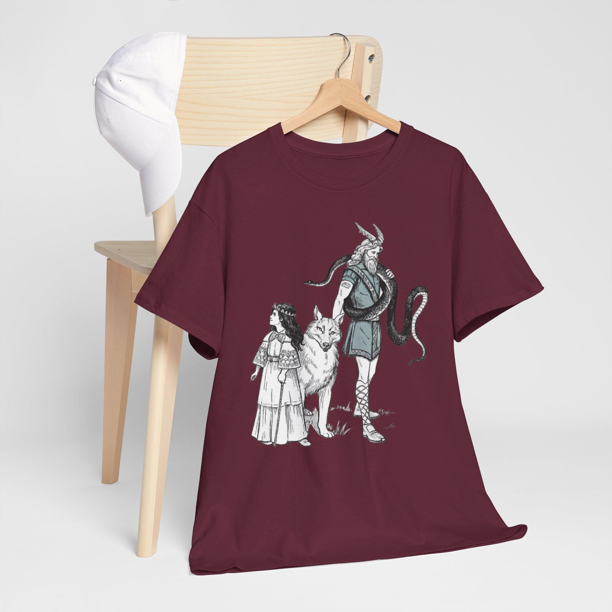 Loki Family Graphic Tee, Norse Mythology Shirt