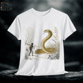 Golden Naga Snake Graphic Tee: Mystical Fantasy Serpent Shirt