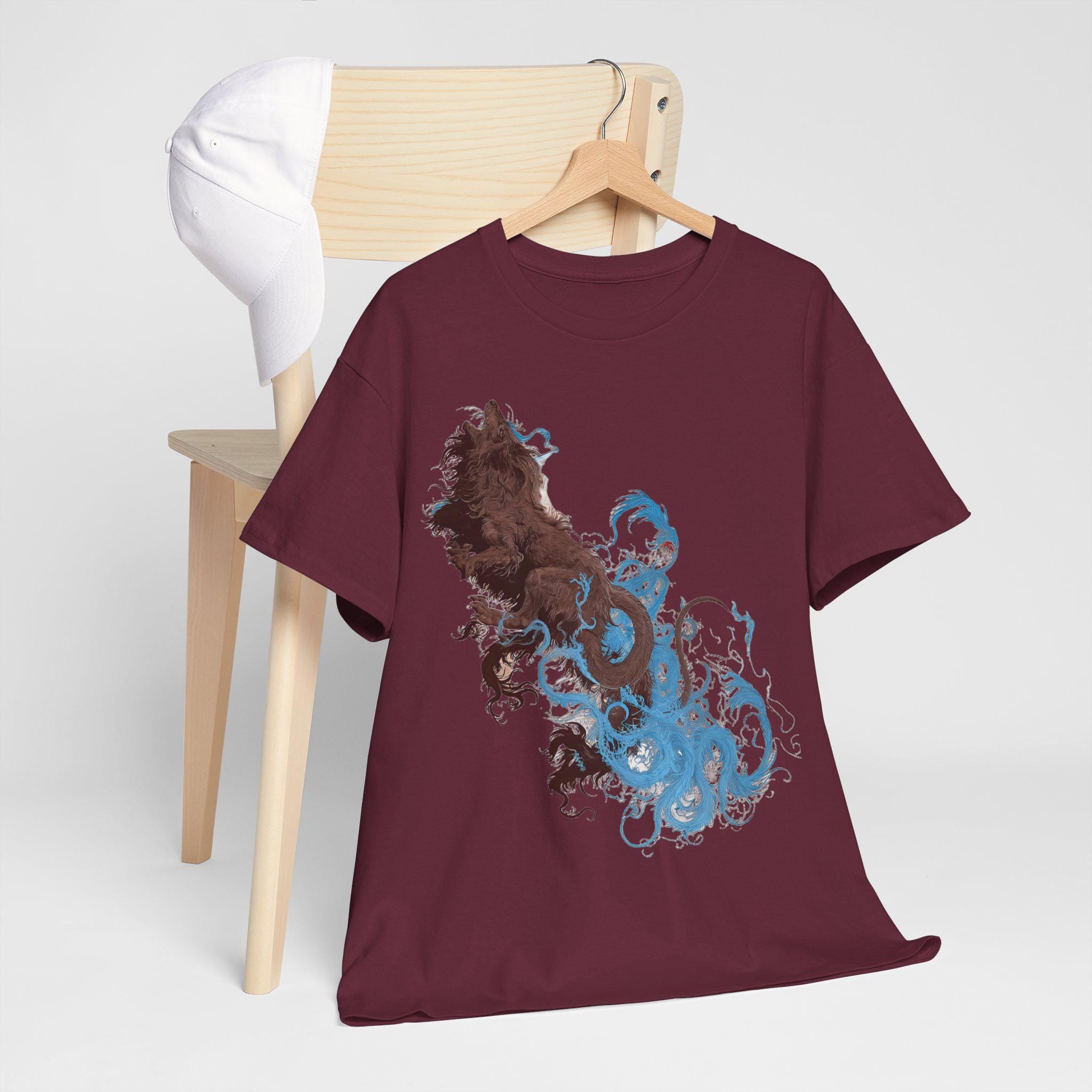 Blue Venom Mythical Bear Graphic Tee - Fantasy Unisex Cotton Shirt