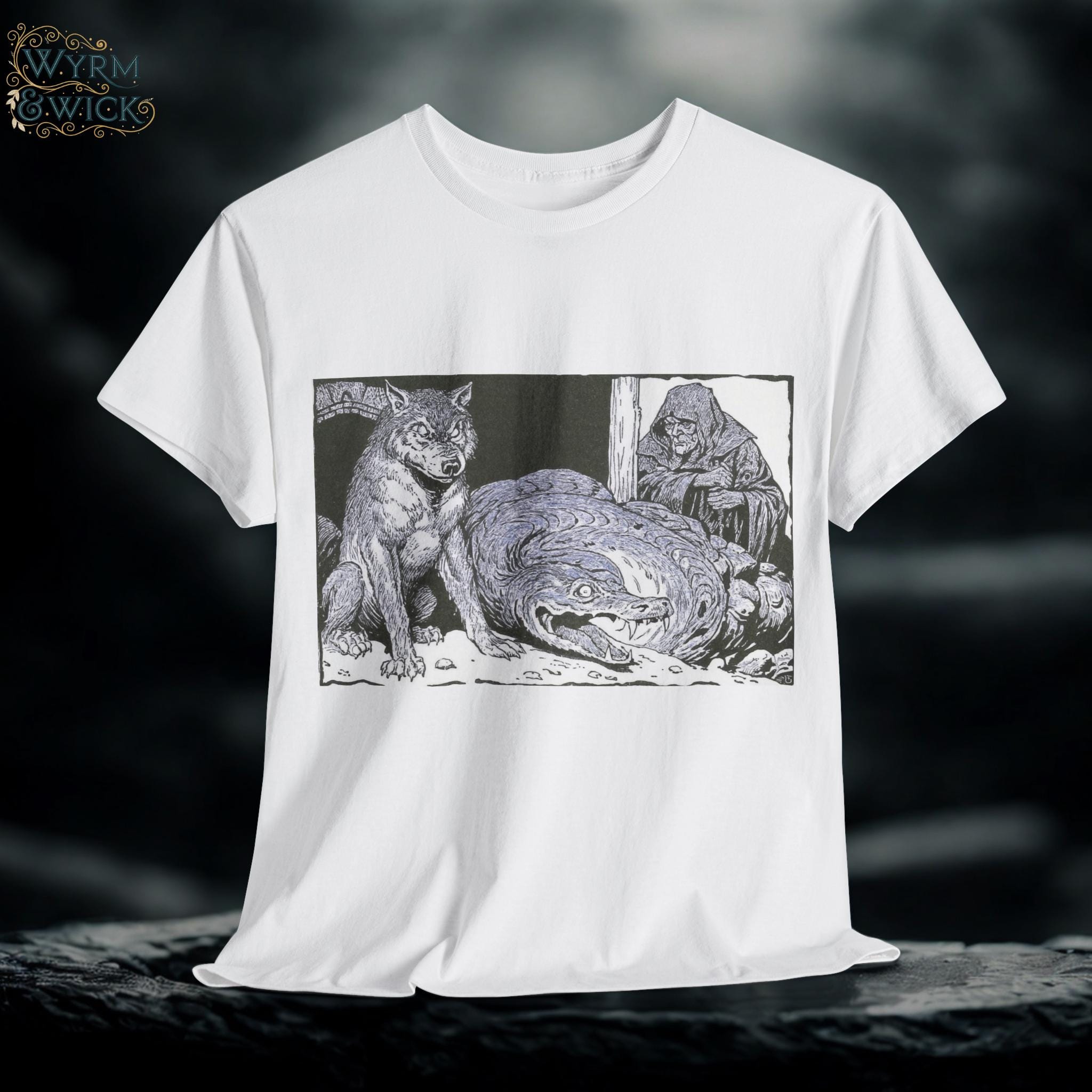Hel Norse Mythology Graphic Tee: Hand-Drawn Giantess T-Shirt