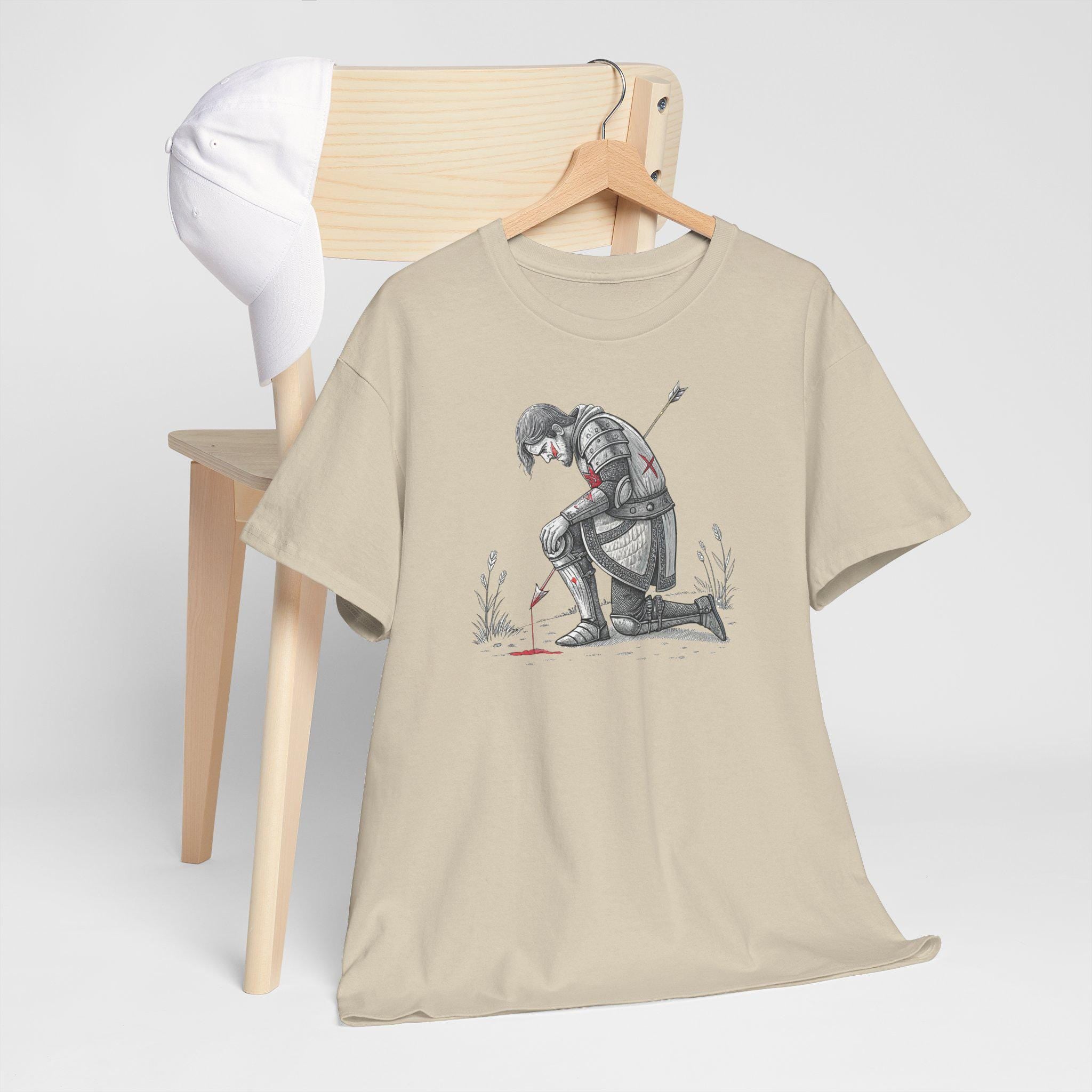 Fantasy Knight Arrow Tee: Medieval Graphic T-Shirt