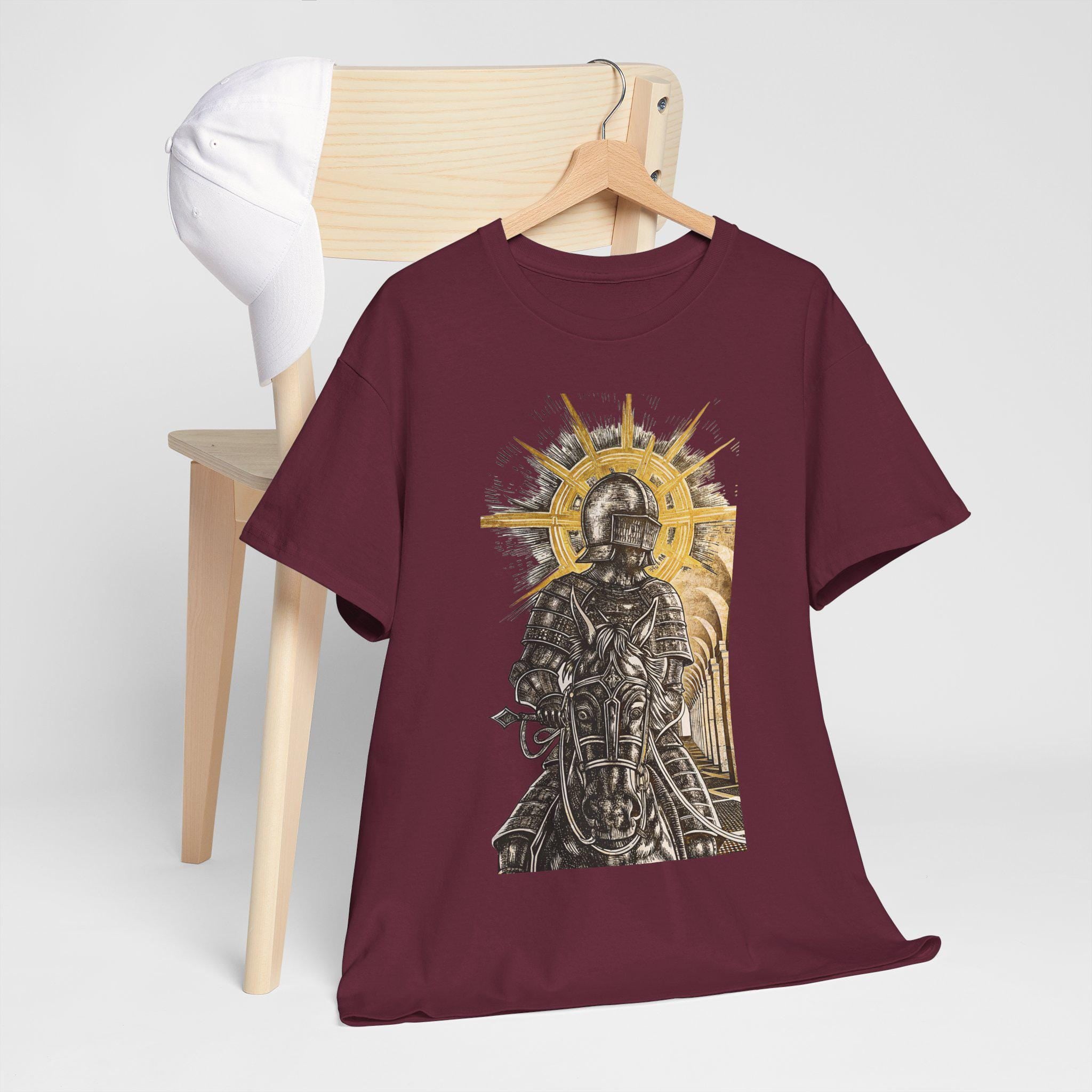 Castlecore Sun Knight Graphic Tee: Medieval Fantasy T-Shirt