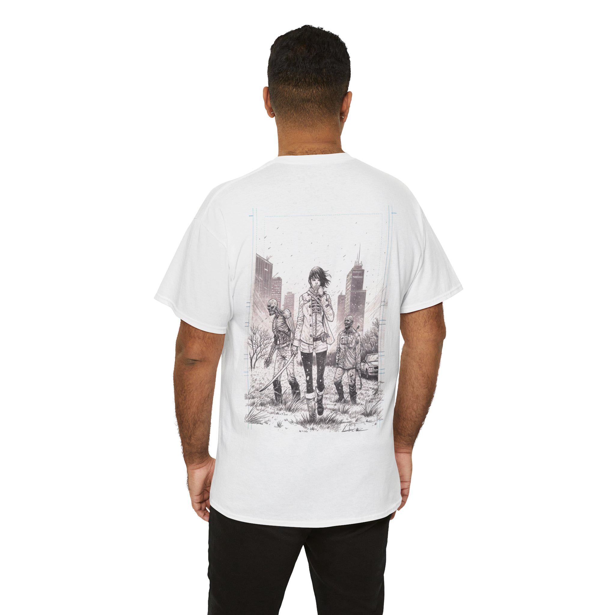 Fantasy 'Michonne' Samurai Zombie Tee, Graphic Tshirt, Men Women Unisex Shirt, Samurai Warrior Top, Cotton Tee, walking dead inspired