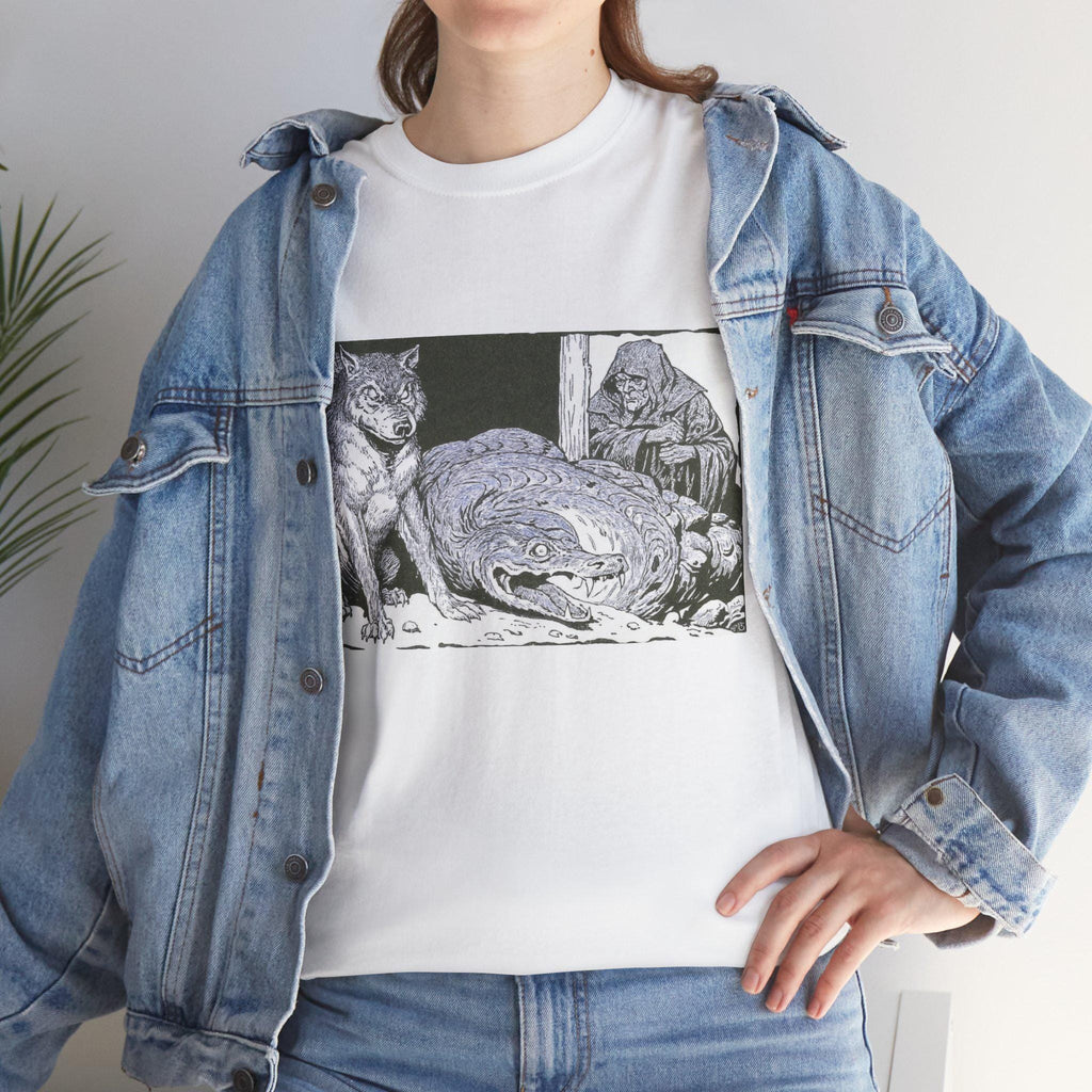 Hel Norse Mythology Graphic Tee: Hand-Drawn Giantess T-Shirt