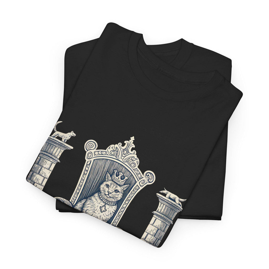 Cat Royalty Graphic Tee: King of Dogs Medieval Fantasy Shirt