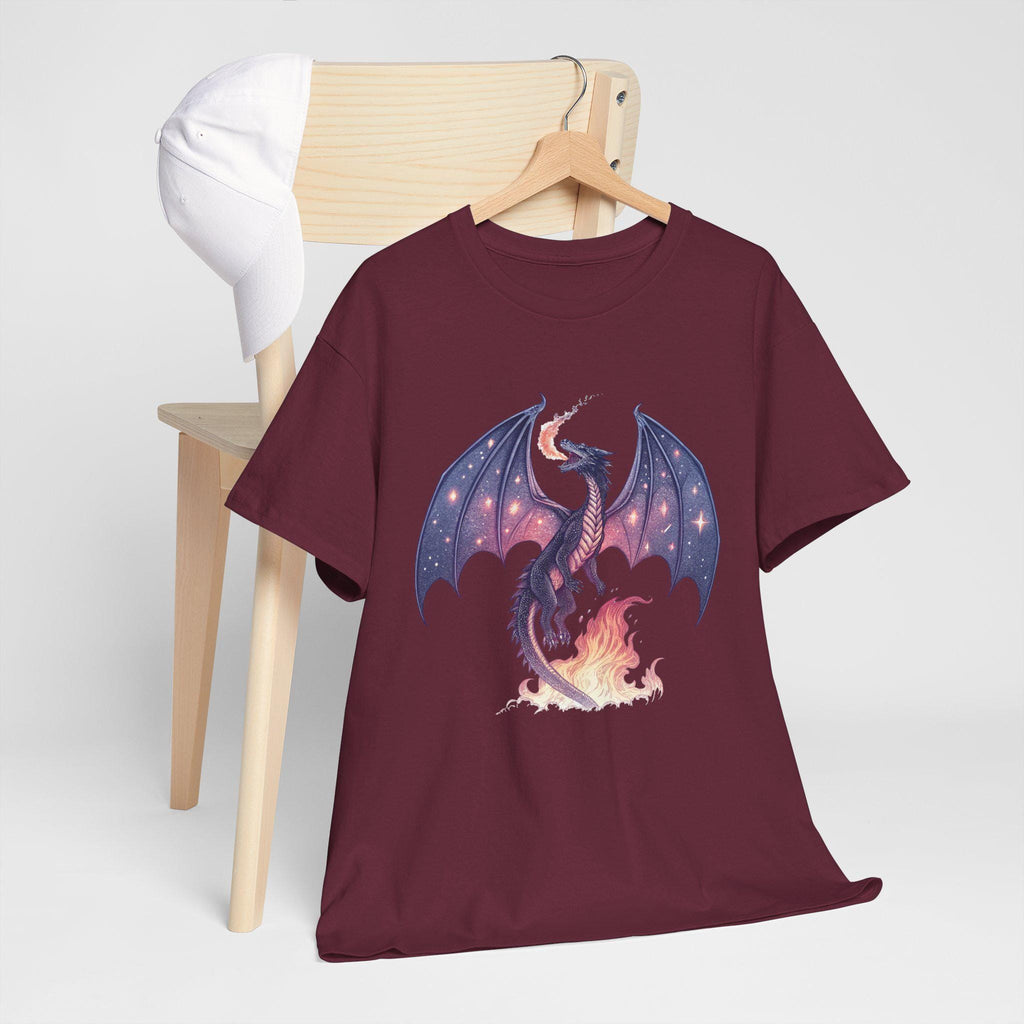 Cosmic Dragon Graphic Tee: Medieval Castlecore Fantasy Shirt